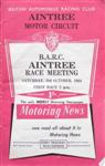 Programme cover of Aintree Circuit, 03/10/1964