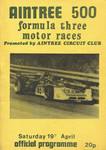 Programme cover of Aintree Circuit, 19/04/1975