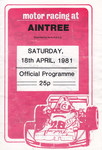 Programme cover of Aintree Circuit, 18/04/1981