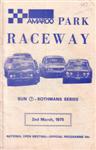 Programme cover of Amaroo Park Raceway, 02/03/1975
