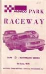 Programme cover of Amaroo Park Raceway, 01/06/1975