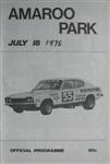 Programme cover of Amaroo Park Raceway, 18/07/1976