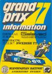 Programme cover of Anderstorp Raceway, 24/07/1977