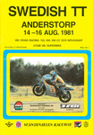 Programme cover of Anderstorp Raceway, 16/08/1981
