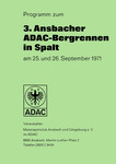Programme cover of Ansbacher Hill Climb, 26/09/1971