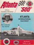 Programme cover of Atlanta Motor Speedway, 17/03/1963