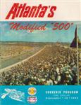 Programme cover of Atlanta Motor Speedway, 15/09/1963