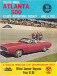 Programme cover of Atlanta Motor Speedway, 04/04/1971