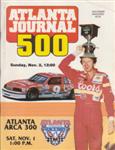 Programme cover of Atlanta Motor Speedway, 02/11/1986