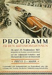 Programme cover of AVUS (Automobil-Verkehrs- und Übungsstraße), 25/09/1921