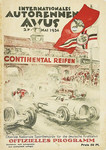 Programme cover of AVUS (Automobil-Verkehrs- und Übungsstraße), 27/05/1934