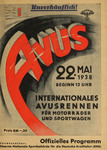 Programme cover of AVUS (Automobil-Verkehrs- und Übungsstraße), 22/05/1938