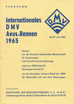 Programme cover of AVUS (Automobil-Verkehrs- und Übungsstraße), 27/06/1965