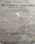 Programme cover of Baden Hill Climb, 19/12/1908