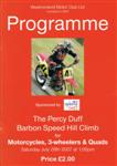 Programme cover of Barbon Hill Climb, 28/07/2007