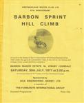 Programme cover of Barbon Hill Climb, 30/07/1977