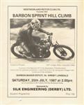 Programme cover of Barbon Hill Climb, 25/07/1987