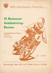 Programme cover of Bautzener Autobahnring, 10/07/1960