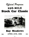 Programme cover of Bay Meadows, 27/04/1952