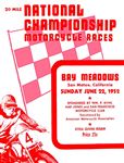 Programme cover of Bay Meadows, 22/06/1952