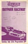 Programme cover of Baypark Raceway, 11/07/1971