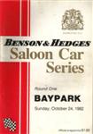 Programme cover of Baypark Raceway, 24/10/1982