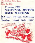 Programme cover of Belvedere Circuit, 14/04/1957