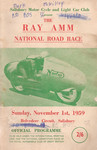Programme cover of Belvedere Circuit, 01/11/1959