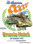 Programme cover of Brands Hatch Circuit, 28/08/1972