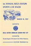 Programme cover of Boca Raton, 10/03/1957