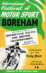 Programme cover of Boreham Racing Circuit, 04/08/1952