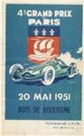 Programme cover of Boulogne, 20/05/1951