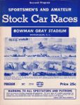 Programme cover of Bowman-Gray Stadium, 13/04/1956