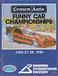 Programme cover of Brainerd International Raceway, 28/06/1981
