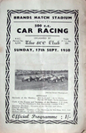Programme cover of Brands Hatch Circuit, 17/09/1950