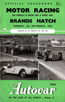 Programme cover of Brands Hatch Circuit, 05/09/1954