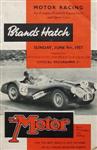 Programme cover of Brands Hatch Circuit, 09/06/1957