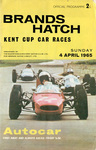 Programme cover of Brands Hatch Circuit, 04/04/1965
