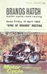Programme cover of Brands Hatch Circuit, 16/04/1965
