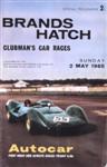 Programme cover of Brands Hatch Circuit, 02/05/1965