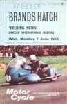 Programme cover of Brands Hatch Circuit, 07/06/1965