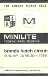 Programme cover of Brands Hatch Circuit, 20/06/1965