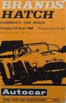 Programme cover of Brands Hatch Circuit, 18/09/1966