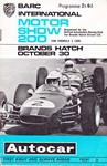 Programme cover of Brands Hatch Circuit, 30/10/1966