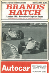 Programme cover of Brands Hatch Circuit, 24/11/1968