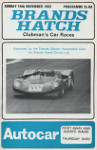 Programme cover of Brands Hatch Circuit, 16/11/1969