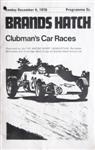 Programme cover of Brands Hatch Circuit, 06/12/1970