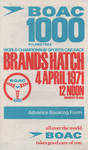 Flyer of Brands Hatch Circuit, 04/04/1971