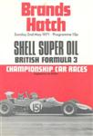 Programme cover of Brands Hatch Circuit, 02/05/1971