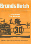 Programme cover of Brands Hatch Circuit, 27/04/1975